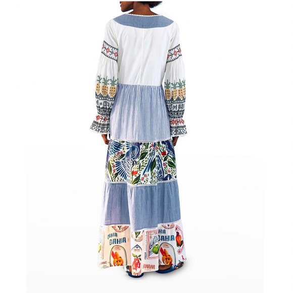 🥭FARM Rio Pineapple Beach Embroidered Maxi Dress - Picture 4 of 12